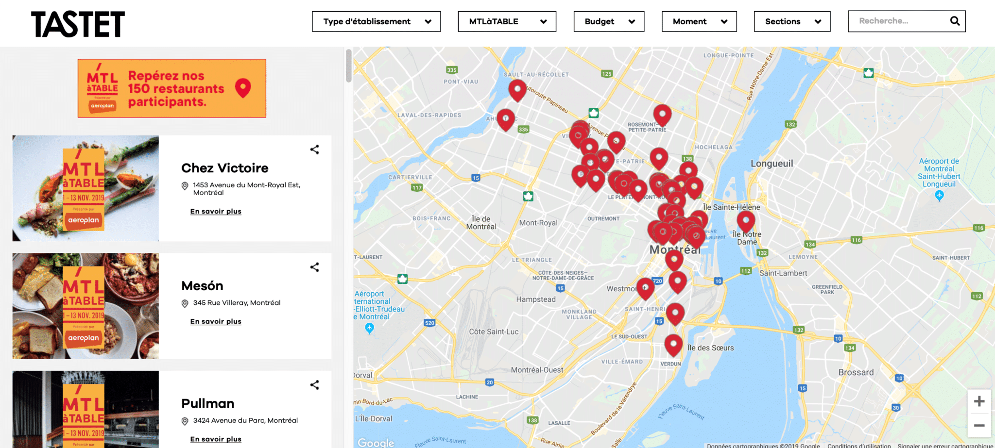 Restaurant Map find your restaurants, cafes and bars easily Tastet
